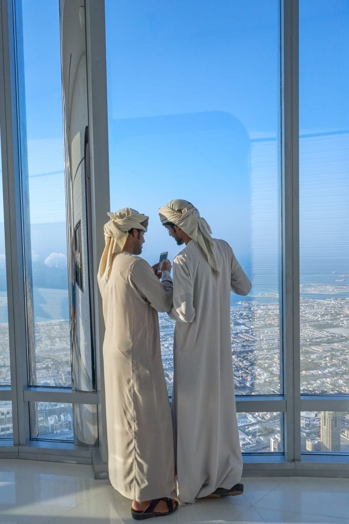 Dubai – Uitzicht van grote hoogte over de stad