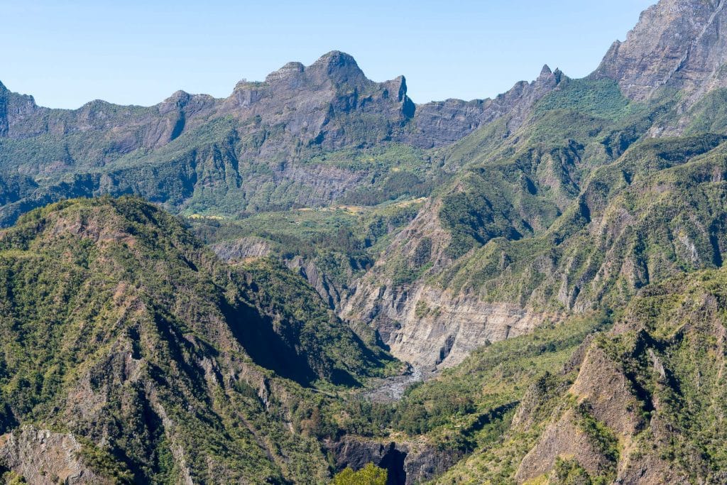 Berglandschap bij Saint-Paul op het eiland Réunion, Frans gebiedsdeel in de Indische Oceaan, juni 2019