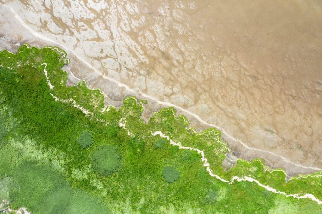 Haven van Den Oever in Noord-Holland bij de ingang van de Afsluitdijk, zomer 2020