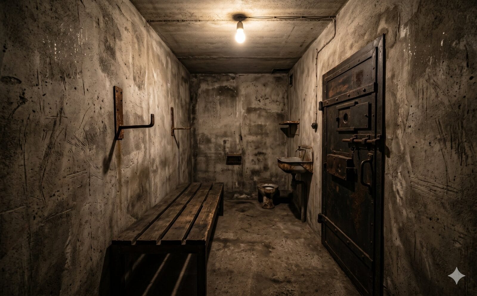 Een cel in het voormalige KGB-gebouw in Vilnius, nu museum