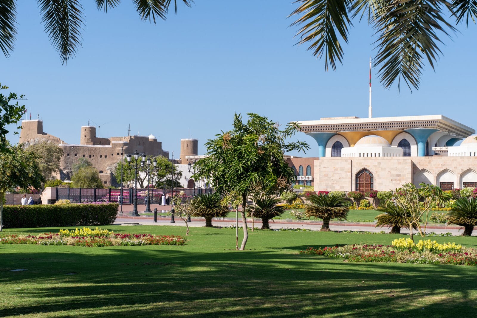 Het Al Alam-paleis en het fort in Oud Muscat