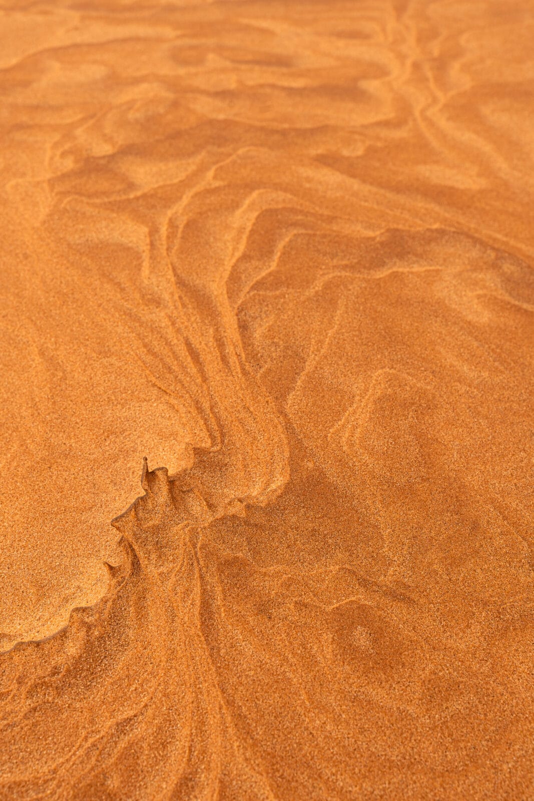 Door de wind gevormde duinen in de Nefud bij Hail