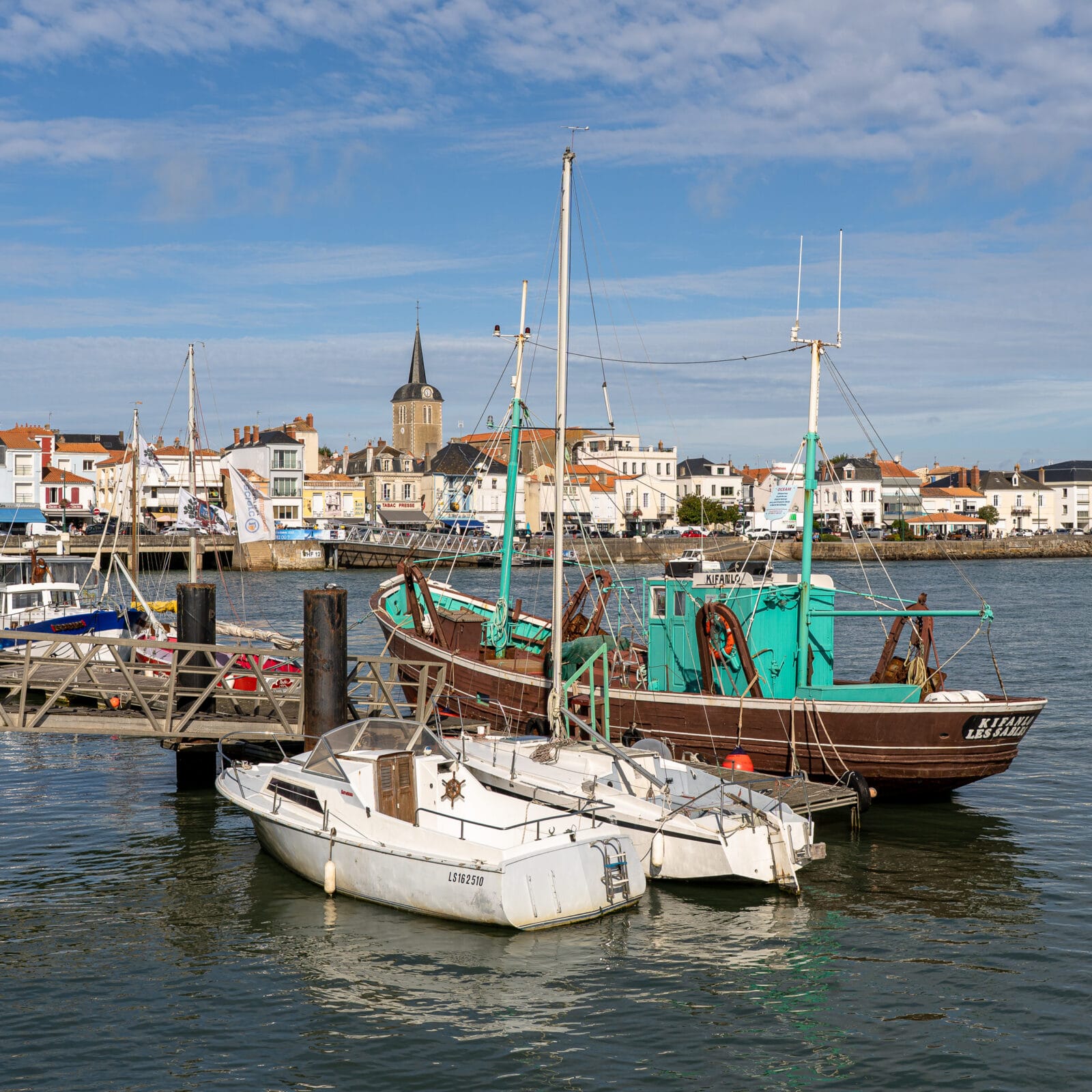 Boten in de haven van Les Sables-d'Olonne