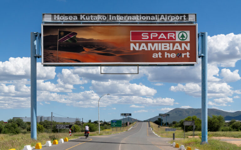 Namibian at heart under a wide blue sky
