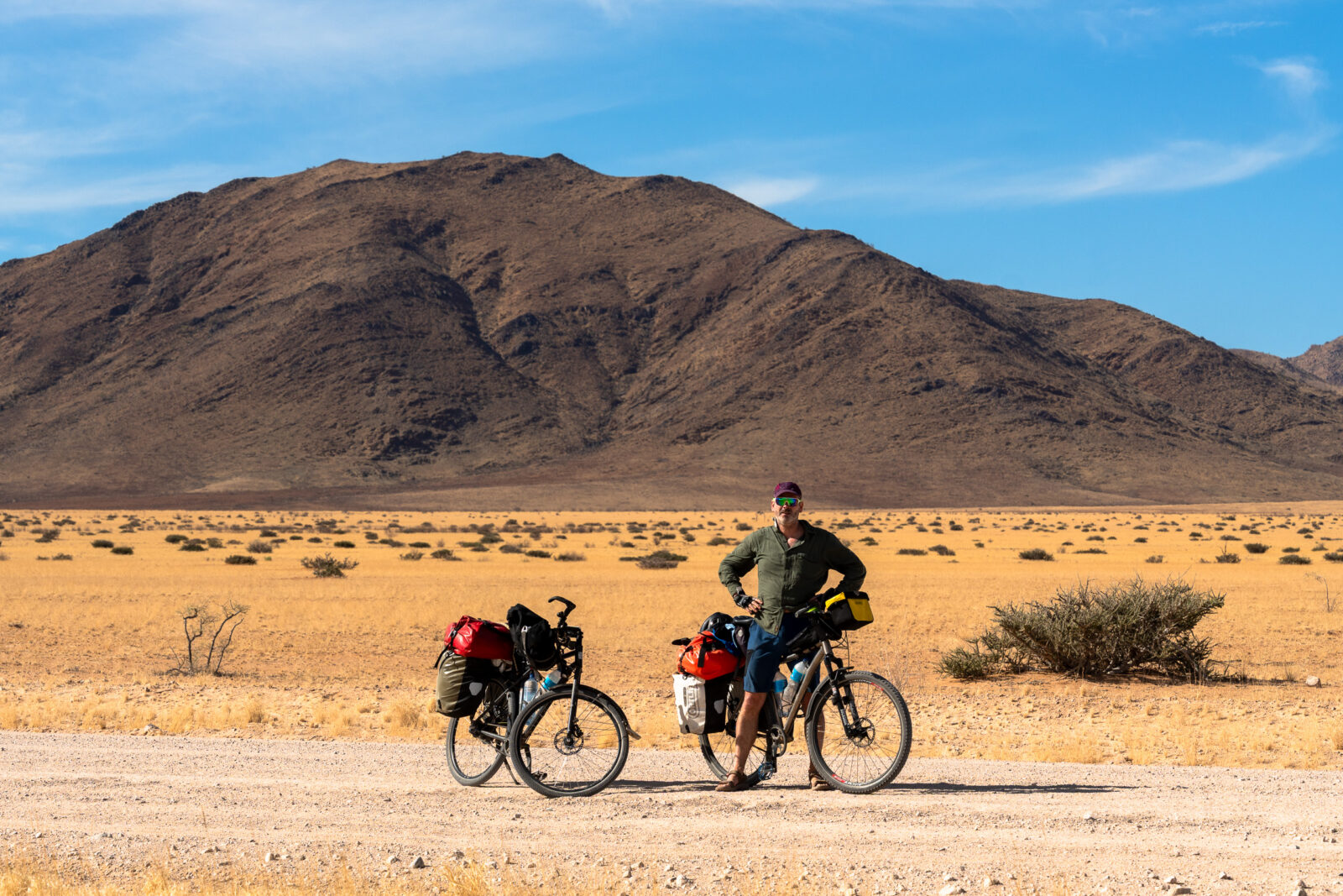 Bikepacking through the remote desert mountains