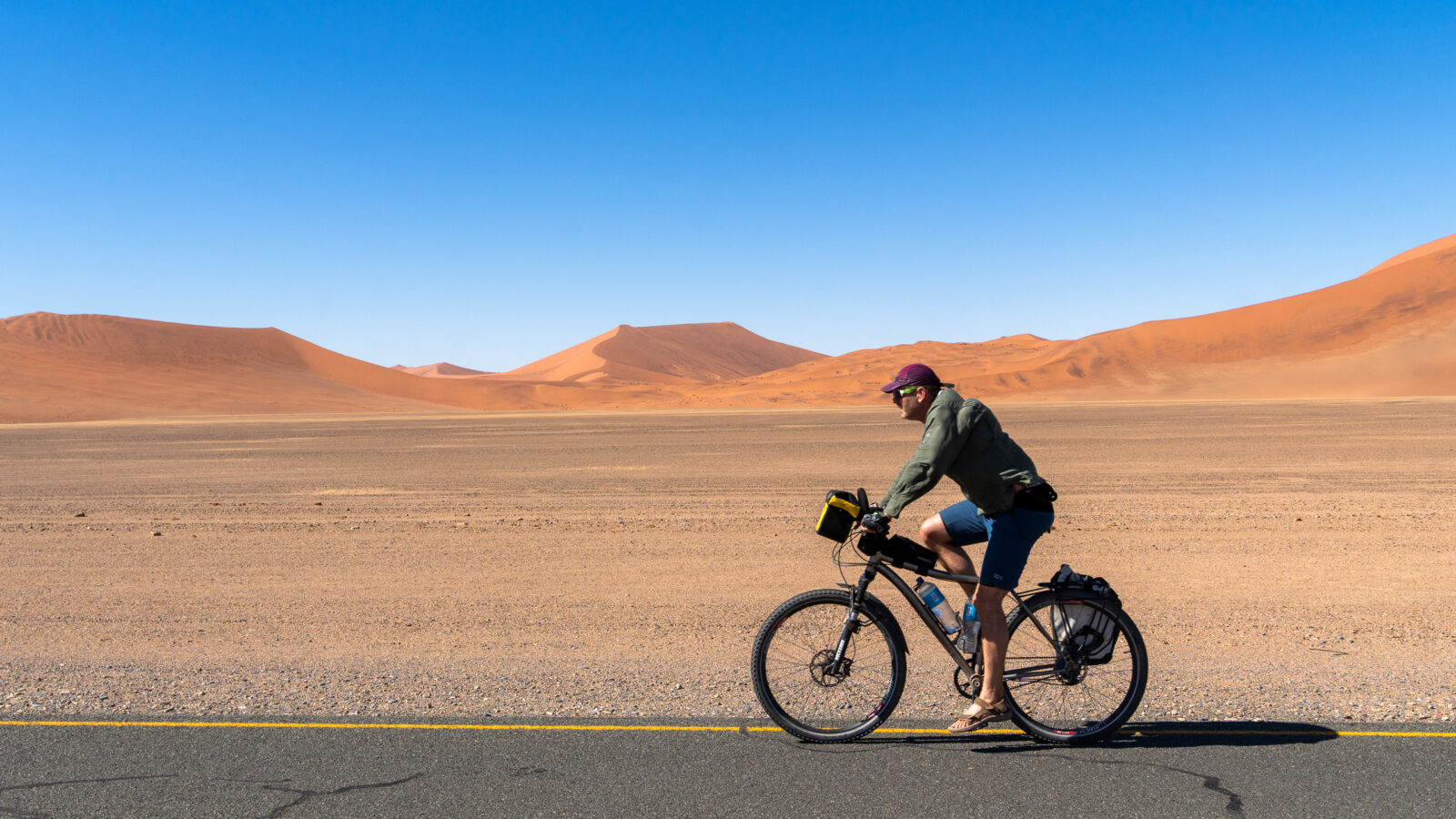 Desert journey under an endless sky
