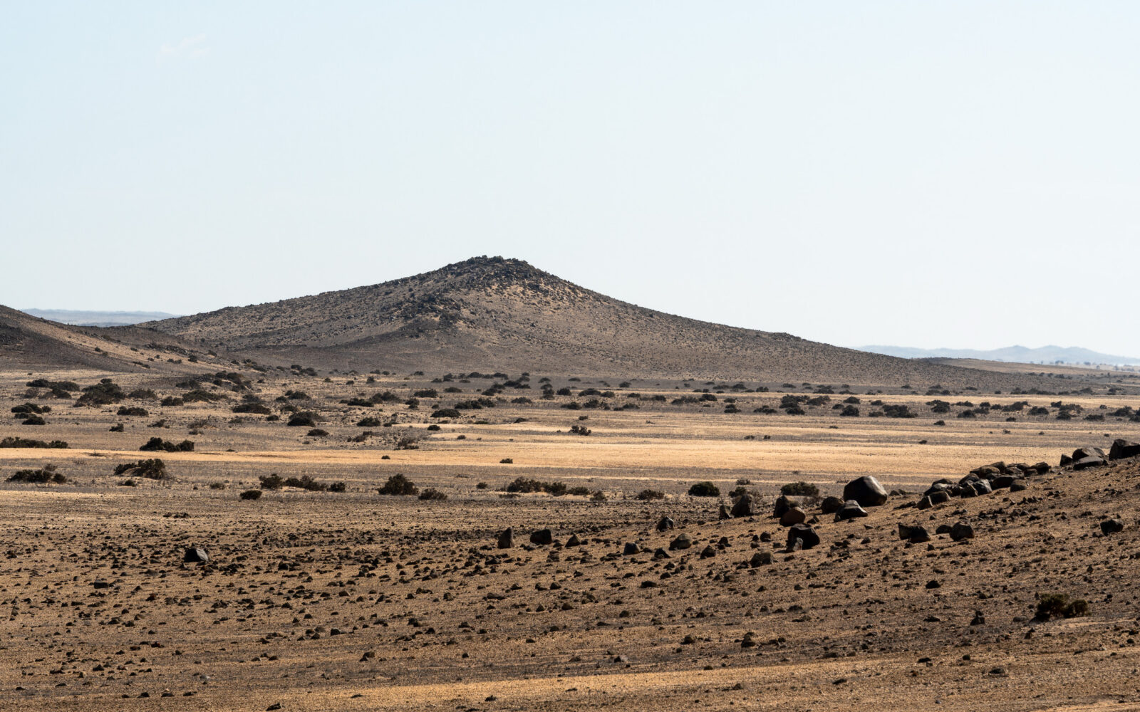 Solitary peak in an arid land